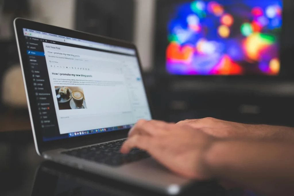 Content writer using text case converter for blog titles